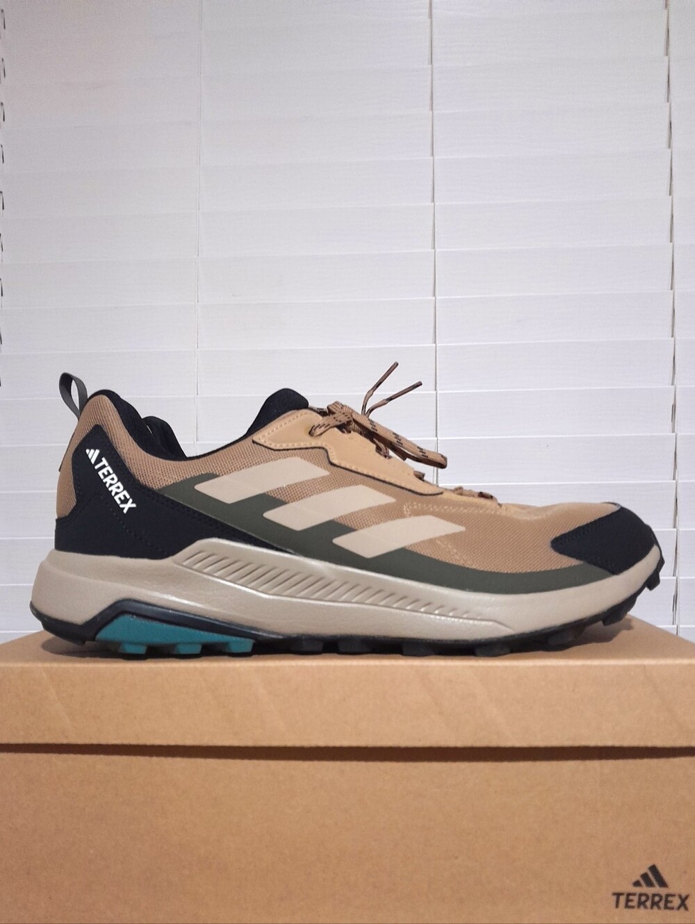 Adidas Terrex Anylander Hiking Shoes Cardboard Blanch Cargo Shadow Olive 12